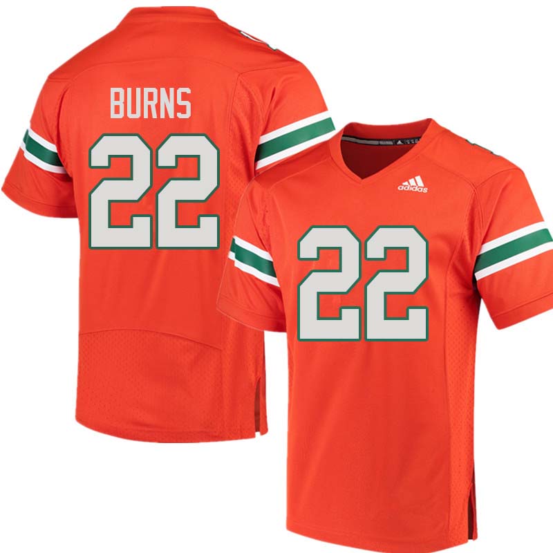 Adidas Miami Hurricanes #22 Robert Burns College Football Jerseys Sale-Orange